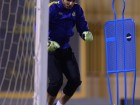 The team had tough exercises, and Heguita applied more effort on the goalies