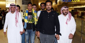 Brazilian striker Hernane arrived at KKI Airport in Riyadh