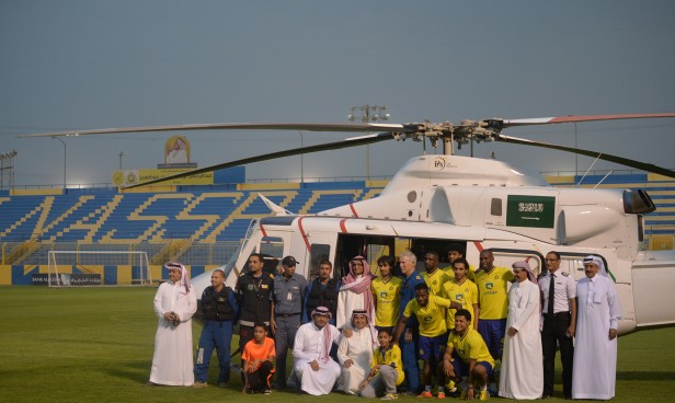 النصر أول نادي سعودي يخصص مهبط لطائرة الاسعاف الجوي